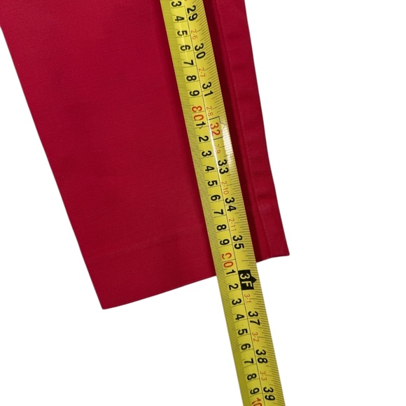 Michael Kors Pants Womens 6 Red Stretch Gold Zipper Pockets Skinny Leg - Picture 7 of 13